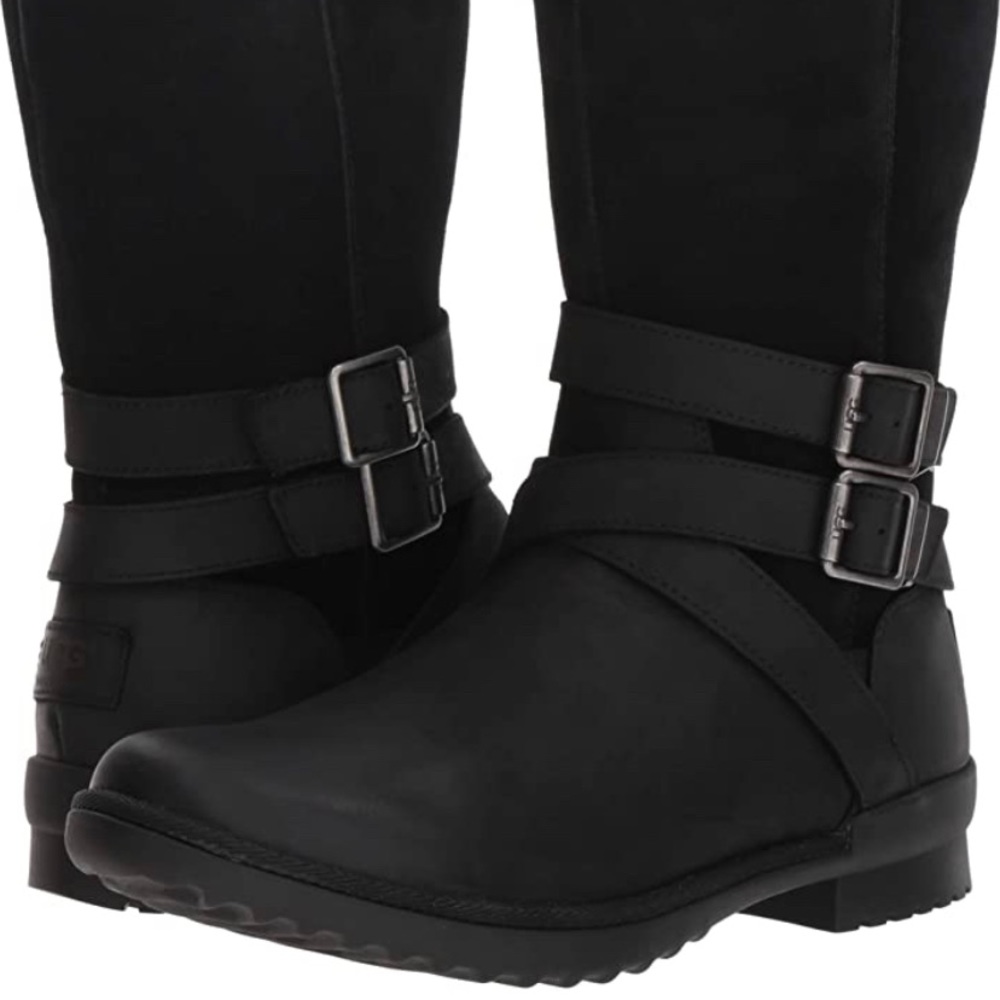 UGG Lorna black waterproof leather boots